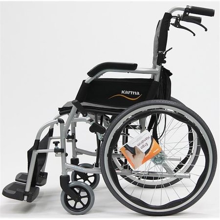 KARMAN HEALTHCARE Karman Healthcare S-2512F18SS Ergo Flight 18 in. seat Ultra Lightweight Ergonomic Wheelchair S-2512F18SS